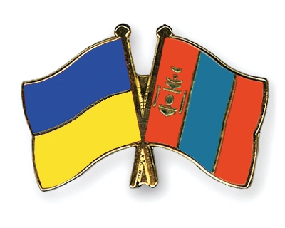Fahnen Pins Ukraine Mongolei