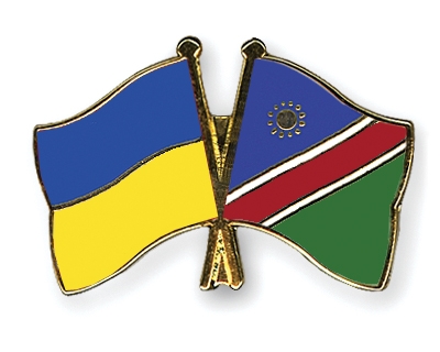Fahnen Pins Ukraine Namibia