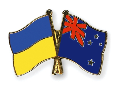 Fahnen Pins Ukraine Neuseeland