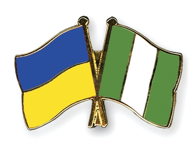 Fahnen Pins Ukraine Nigeria