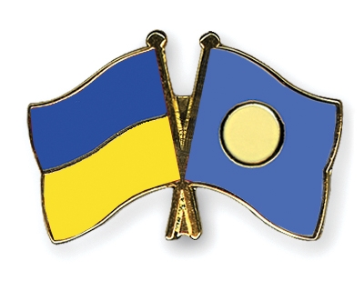 Fahnen Pins Ukraine Palau