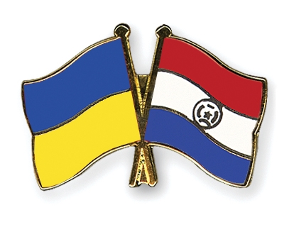 Fahnen Pins Ukraine Paraguay