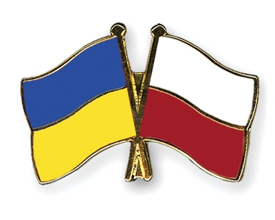 Fahnen Pins Ukraine Polen