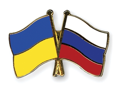 Fahnen Pins Ukraine Russland