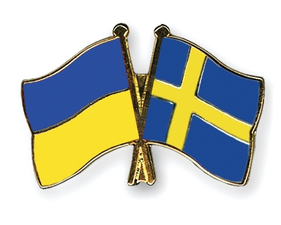 Fahnen Pins Ukraine Schweden