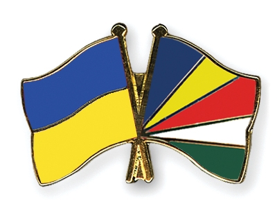 Fahnen Pins Ukraine Seychellen