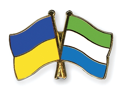 Fahnen Pins Ukraine Sierra-Leone