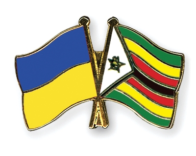 Fahnen Pins Ukraine Simbabwe