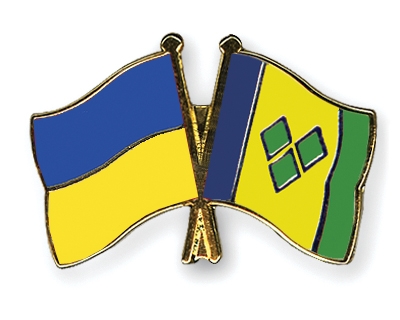Fahnen Pins Ukraine St-Vincent-und-die-Grenadinen