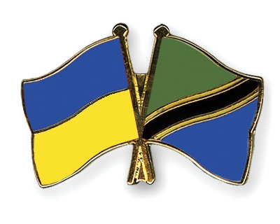 Fahnen Pins Ukraine Tansania