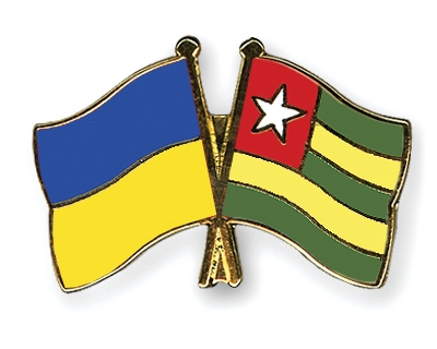 Fahnen Pins Ukraine Togo