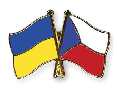 Fahnen Pins Ukraine Tschechische-Republik