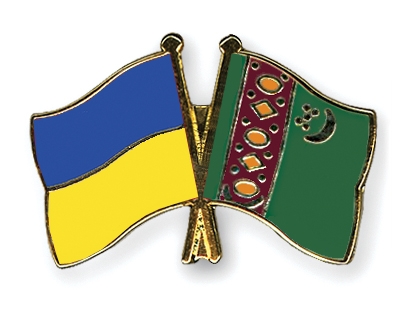 Fahnen Pins Ukraine Turkmenistan