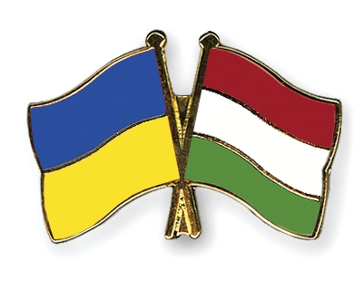 Fahnen Pins Ukraine Ungarn