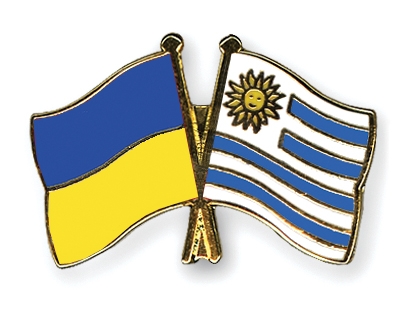 Fahnen Pins Ukraine Uruguay