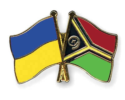 Fahnen Pins Ukraine Vanuatu