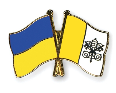 Fahnen Pins Ukraine Vatikanstadt