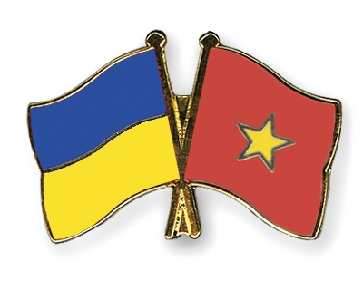 Fahnen Pins Ukraine Vietnam