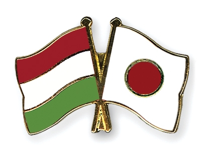 Fahnen Pins Ungarn Japan