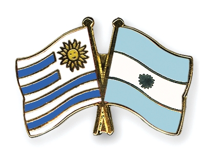 Fahnen Pins Uruguay Argentinien