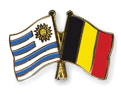 Fahnen Pins Uruguay Belgien