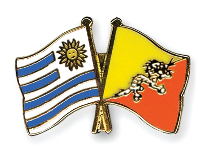 Fahnen Pins Uruguay Bhutan