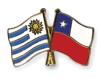 Fahnen Pins Uruguay Chile