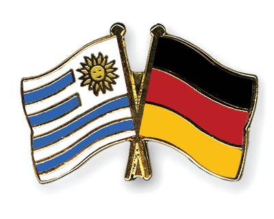 Fahnen Pins Uruguay Deutschland