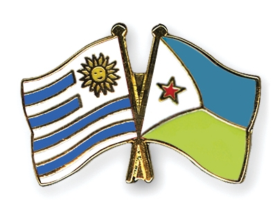 Fahnen Pins Uruguay Dschibuti