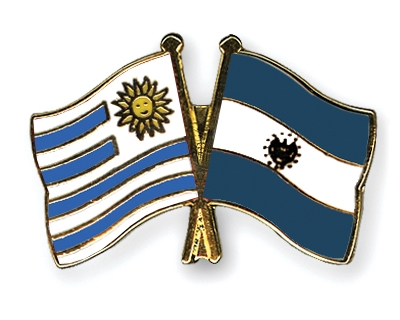 Fahnen Pins Uruguay El-Salvador