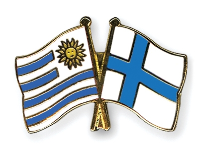 Fahnen Pins Uruguay Finnland