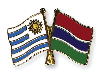 Fahnen Pins Uruguay Gambia