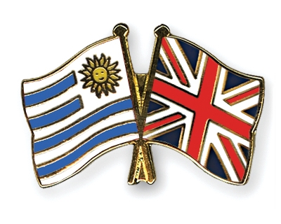 Fahnen Pins Uruguay Grossbritannien