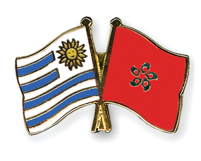 Fahnen Pins Uruguay Hong-Kong