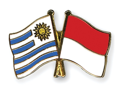 Fahnen Pins Uruguay Indonesien