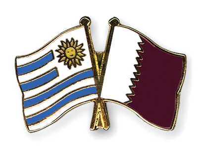 Fahnen Pins Uruguay Katar