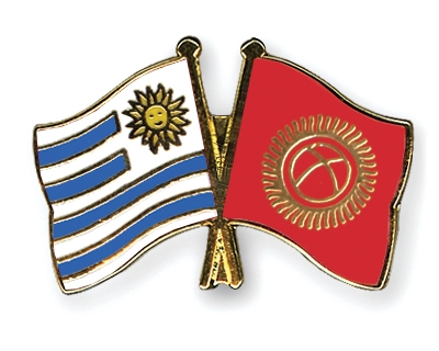 Fahnen Pins Uruguay Kirgisistan