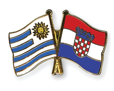 Fahnen Pins Uruguay Kroatien