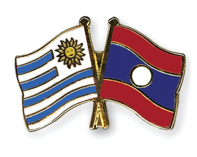 Fahnen Pins Uruguay Laos