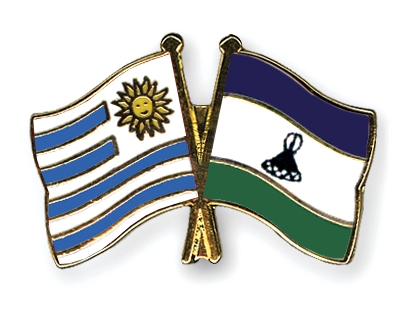 Fahnen Pins Uruguay Lesotho