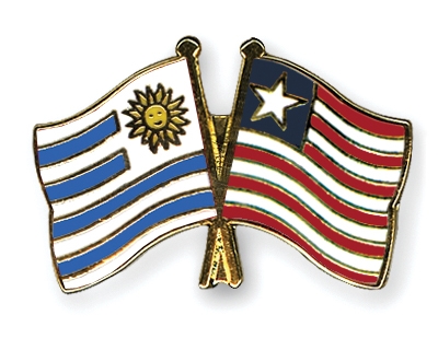 Fahnen Pins Uruguay Liberia