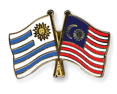 Fahnen Pins Uruguay Malaysia