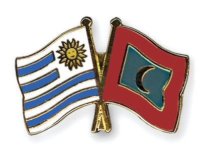 Fahnen Pins Uruguay Malediven