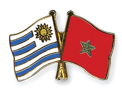 Fahnen Pins Uruguay Marokko