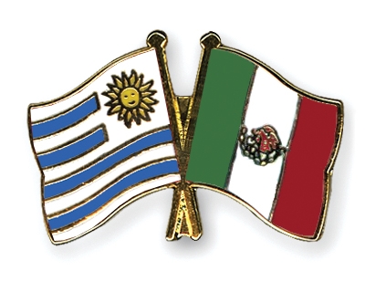Fahnen Pins Uruguay Mexiko