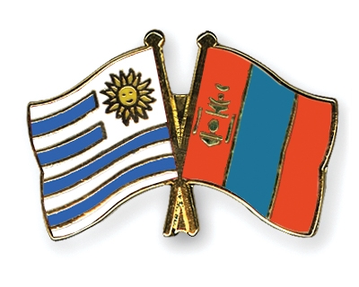 Fahnen Pins Uruguay Mongolei