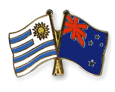 Fahnen Pins Uruguay Neuseeland