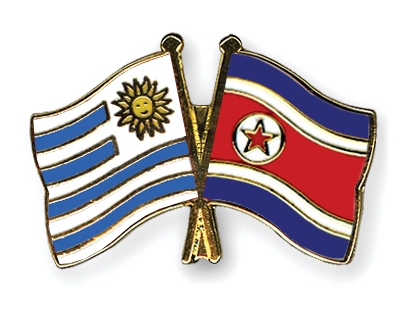 Fahnen Pins Uruguay Nordkorea