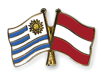 Fahnen Pins Uruguay sterreich