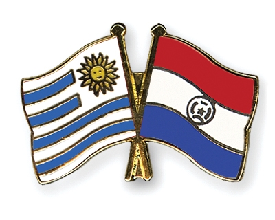 Fahnen Pins Uruguay Paraguay